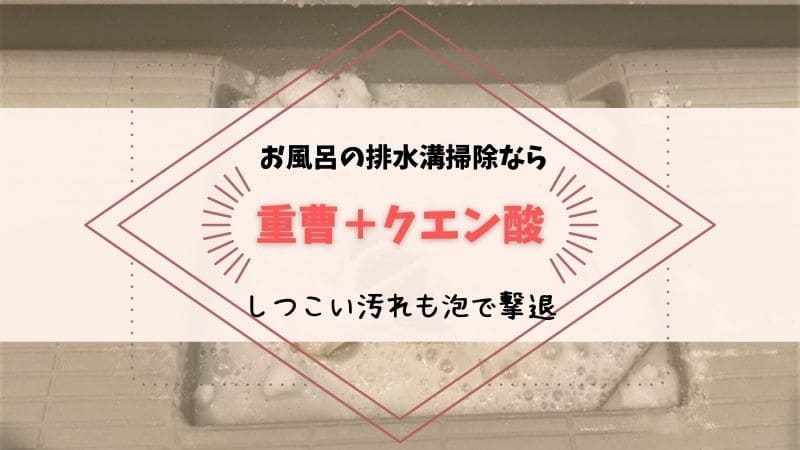 お風呂　排水溝　重曹だけ
