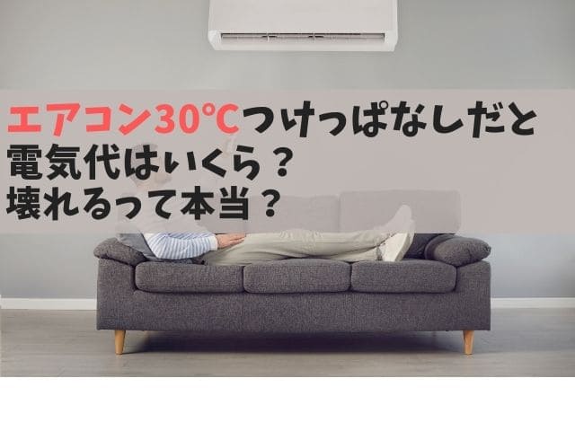 エアコン　30度　つけっぱなし　電気代
