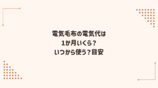 電気毛布の電気代は1か月いくら？いつから使う？目安と安全な使い方